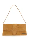 Jacquemus Women 'le Bambino' Beige Shoulder Bag With Logo Lettering On The Front And Embossed Crocod