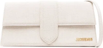 Jacquemus Grey Le Bambino Long Shoulder Bag In Lighgreige