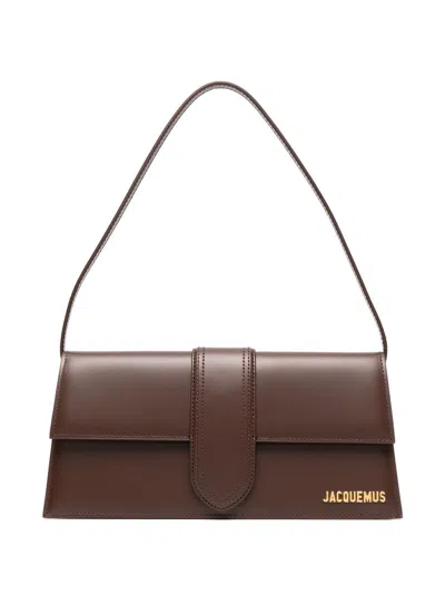 Jacquemus Women Le Bambino Long Leather Shoulder Bag In Brown