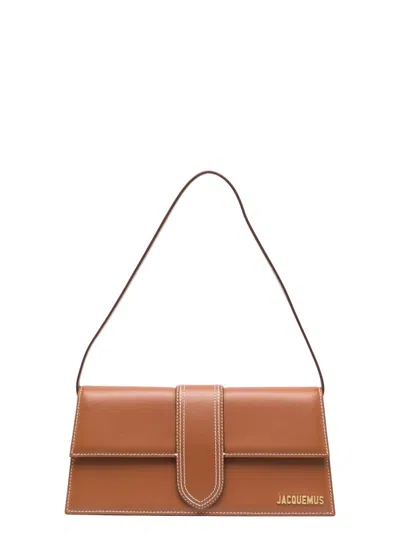 Jacquemus Women's Le Bambino Long Leather Shoulder Bag In Brown