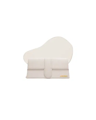 Jacquemus Chic Long Mini Shopping Tote In Lghtgreige