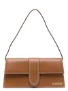 Jacquemus Long Leather Shoulder Bag With Rectangular Shape In Lightbrown