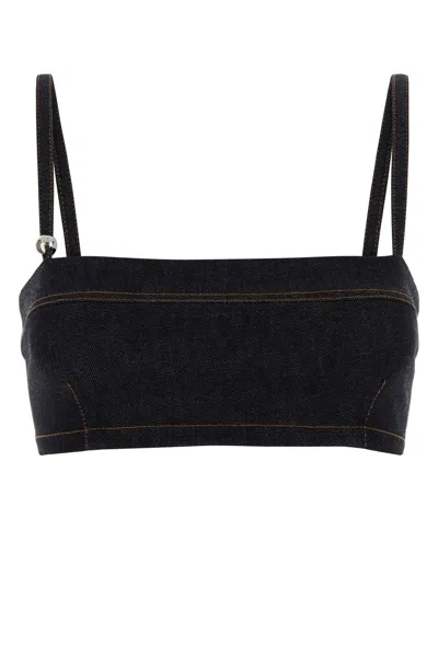 Jacquemus Women Le Bandeau Bisou De-nimes In Black