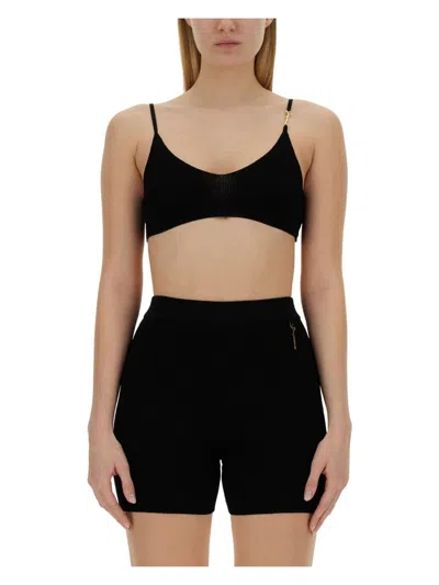 Jacquemus Le Bandeau Pralu Knit Bralette In Black