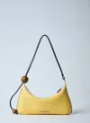 Jacquemus 'le Grand Bisou Perle' Yellow Shoulder Bag With Adjustable Shoulder Strap And Front Logo In Yellow
