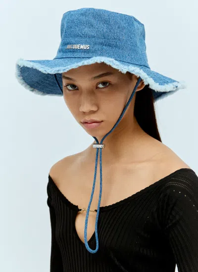 Jacquemus Women Le Bob Artichaut Bucket Hat In Blue