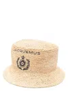 Jacquemus Raffia Fisherman Hat Hats Beige In Nude & Neutrals