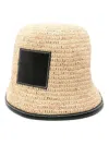 Jacquemus Soli Woven Bucket Hat In Black
