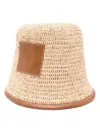 Jacquemus Women Le Bob Soli Bucket Hat In Leather Brown