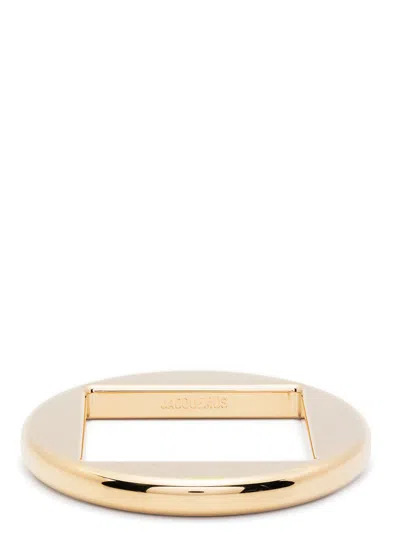 Jacquemus "the Circular Bracelet" Bracelet In Light Gold