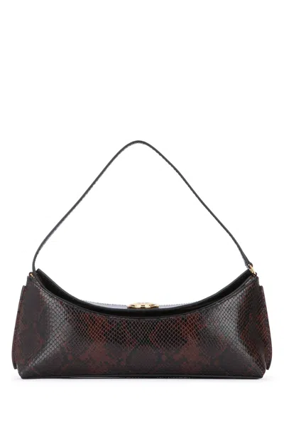 Jacquemus Le Calisso Snake-embossed Leather Shoulder Bag In Brown