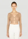 Jacquemus Alzou Mohair Blend Crop Cardigan In Cream