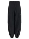 Jacquemus Relaxed Balloon Trousers Zipper Pockets In Black