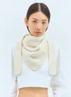 Jacquemus Women Le Chale Gros Grain Scarf In White