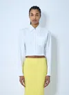 Jacquemus Mirada Shirt Cropped Length Balloon Sleeves In White