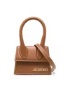 Jacquemus Le Chiquito Leather Mini Bag In Leather Brown