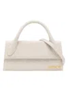 Jacquemus Long Linen Tote Bag With Single Strap In White
