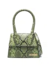 Jacquemus Le Chiquito Mini Python-embossed Leather Shoulder Bag In Multicolor