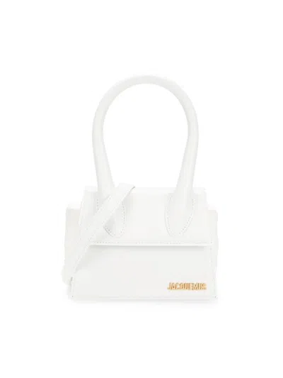 Jacquemus Women's Le Chiquito Moyen Leather Two Way Tote In White