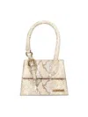 JACQUEMUS WOMEN'S LE CHIQUITO MOYEN SNAKE-EMBOSSED LEATHER TOP-HANDLE BAG