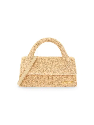 Jacquemus Women's Le Chiquito Textured Top Handle Bag In Neutral