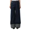 Jacquemus Le De-nîmes Turn-up Jeans In Navy/navy Stripe