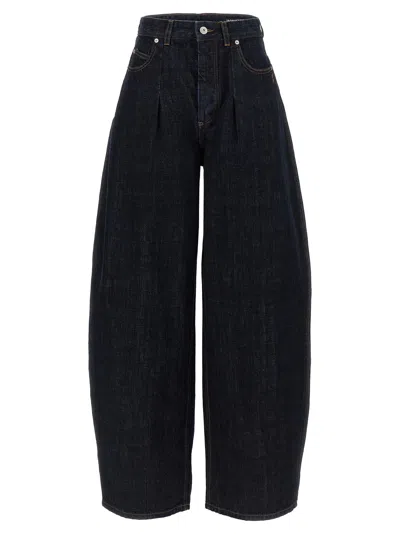 Jacquemus Women 'le De-nimes Ovalo' Jeans In Blue