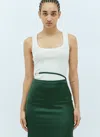 Jacquemus Women Debardeur Fros Grain Cotton Tank Top In White