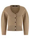 Jacquemus Doppio Button Round-neck Cardigan In Brown