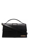 Jacquemus Le Bambino Long Leather Shoulder Bag In Black