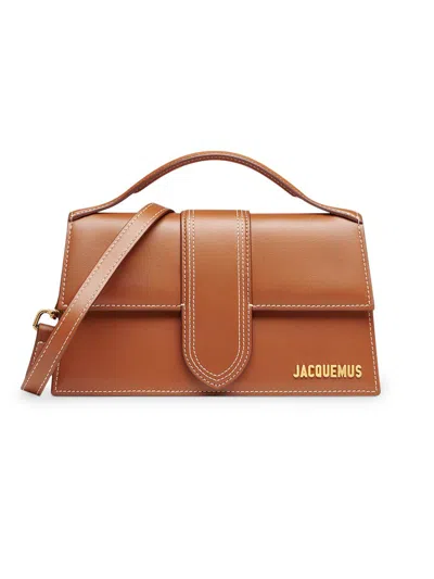 Jacquemus Le Grand Bambino Leather Shoulder Bag In Brown