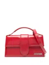 Jacquemus Rectangular Smooth Top Handle Shoulder Bag In Red