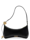 Jacquemus Le Grand Bisou Perle Leather Shoulder Bag In Black