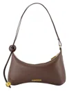 Jacquemus Beaded Strap Shoulder Bag In Brown