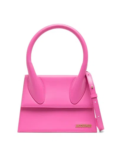 Jacquemus Le Chiquito Logo Lettering Mini Tote Bag In Pink
