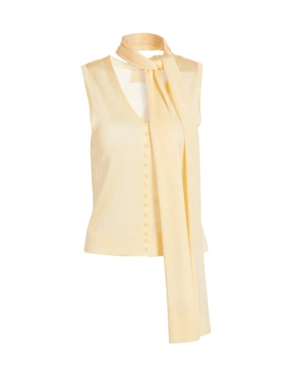 Jacquemus Women's Le Haut Button-front Vest & Neck Tie In Light Yellow