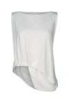 Jacquemus Le Haut Peplo White Top With Square Neck And Cut-out On The Side In Viscose Blend Woman