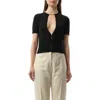 Jacquemus Logo-plaque Cardigan - Women's - Viscose/polyester In Black