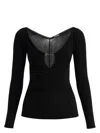 Jacquemus Long-sleeved Top 'le Haut In Black
