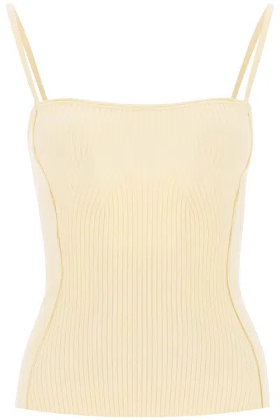 Jacquemus Le Haut Sierra Knitted Top In Neutrals