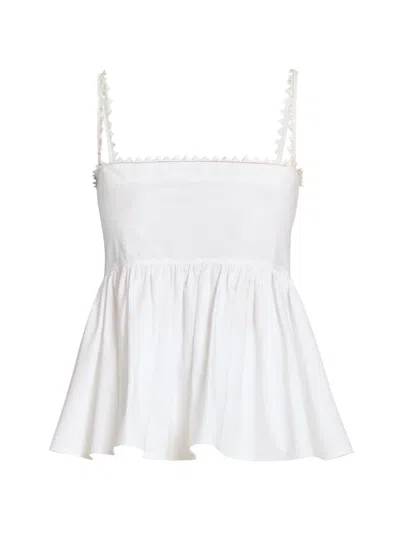 JACQUEMUS WOMEN'S LE HAUT TRAVERSIN COTTON PEPLUM TOP