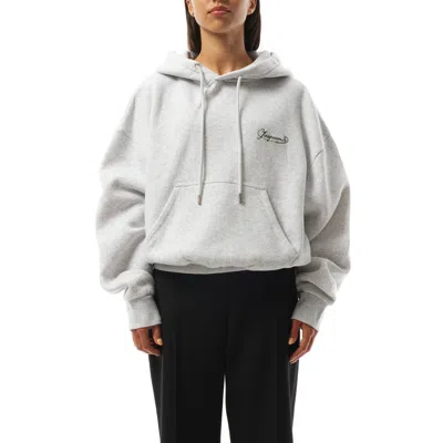 Jacquemus Women's Le Hoodie Corto Uni Club In Grey