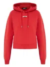 Jacquemus Le Hoodie Gros Grain Cotton Hoodie In Red