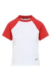 Jacquemus Raglan T-shirt With Red Sleeves And Subtle Logo In Red