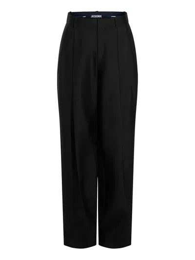Jacquemus Curzio Pleated Trousers In Black