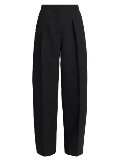 Jacquemus Le Pantalon Paseo Pleated Wide-leg Pants In Black