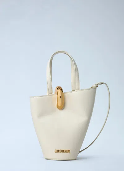 Jacquemus Womens Light Ivory Le Petit Bambola Small Leather Top-handle Bag In Multicolor