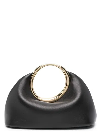 Jacquemus Mini Calino Ring Top Handle Bag In Nappa Leather In Black