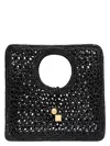 Jacquemus Carre Spiaggia Embellished Braided Raffia Tote