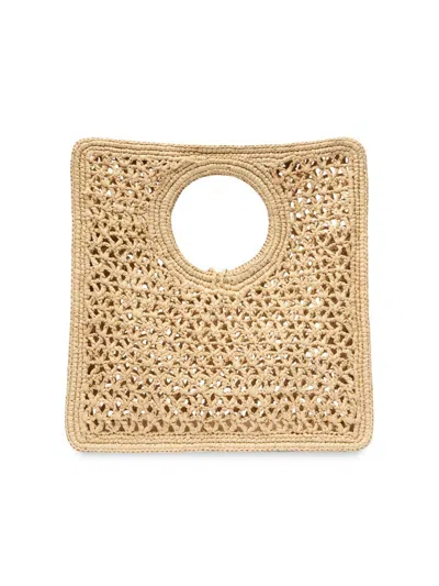 Jacquemus Women's Le Petit Carré Crotchet-knit Raffia Bag In Pattern